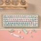 Strawberry Milk Green Pig 104+31 MOA Profile Keycap Set Cherry MX PBT Dye-subbed for Keyboard